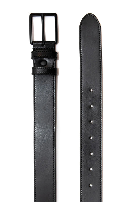 D.I.W.B.O Men's genuine leather belt with black buckle C032