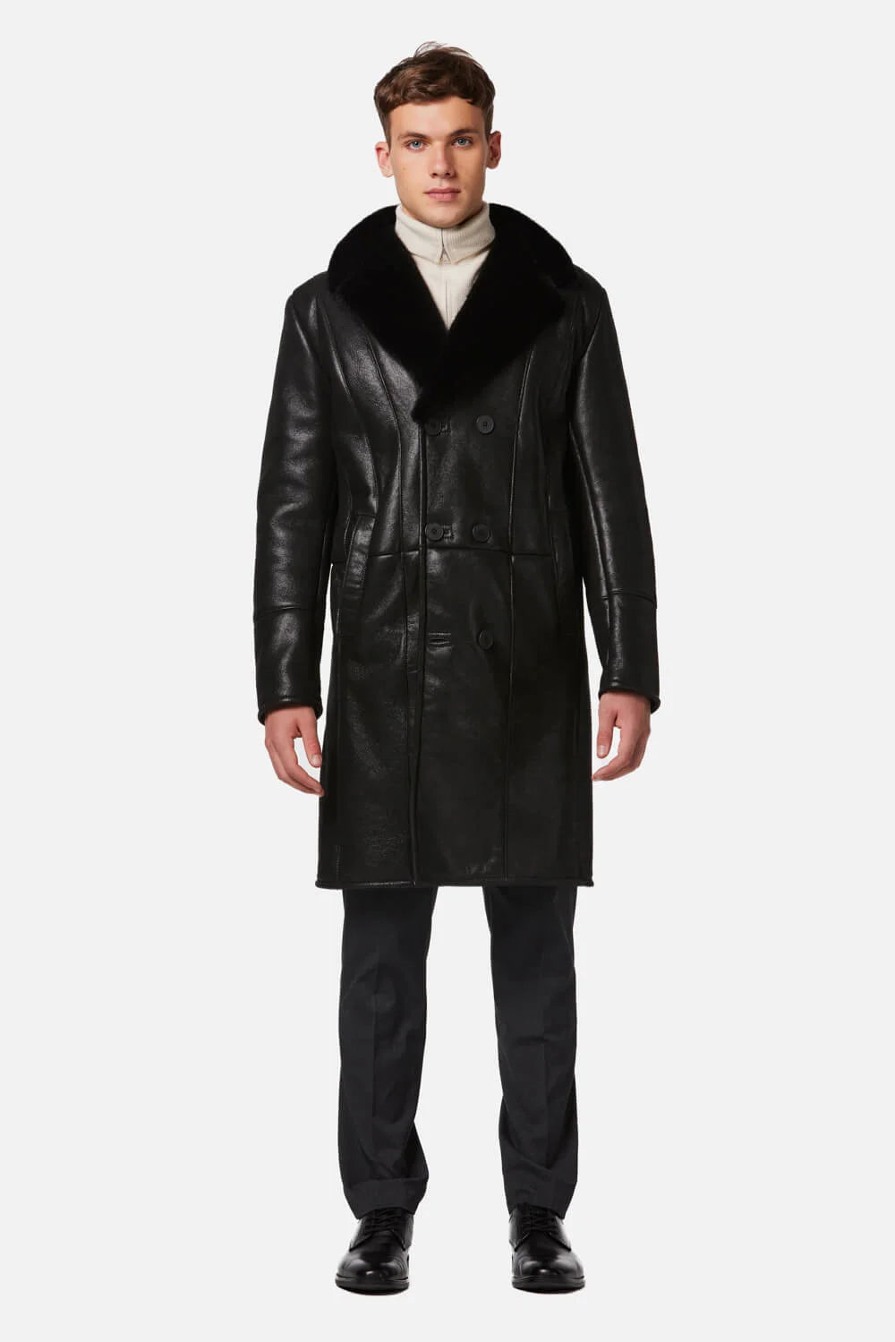 Peco&Kompis Lamb fur coat and mink collar