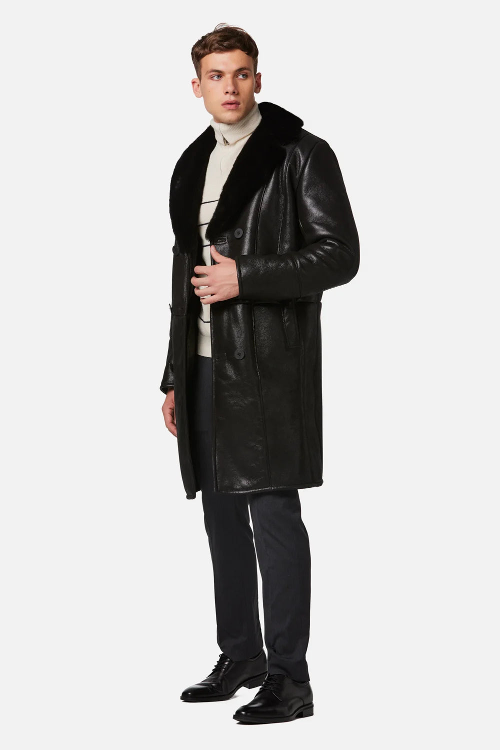 Peco&Kompis Lamb fur coat and mink collar